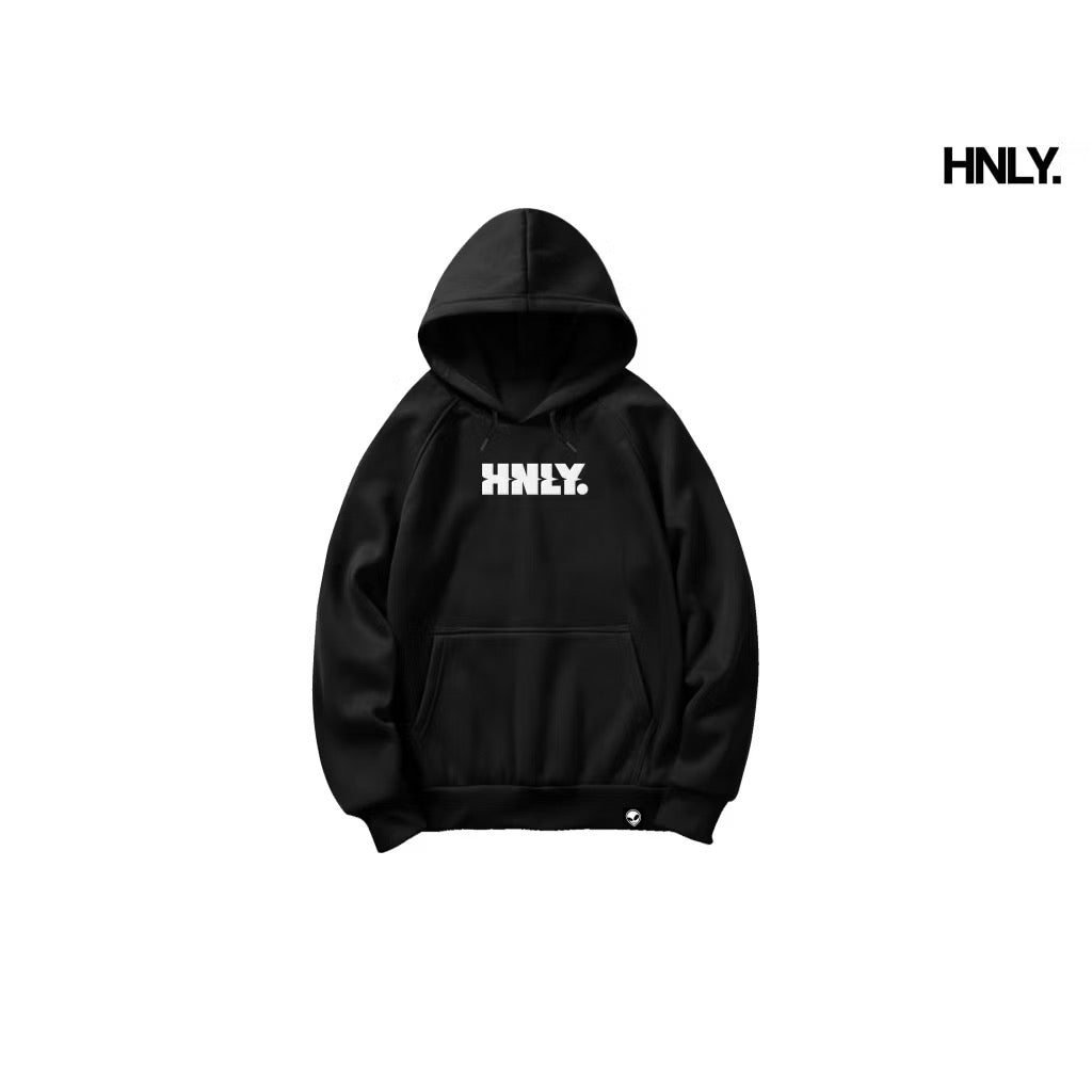 HNLY Logo in Black Hoodie